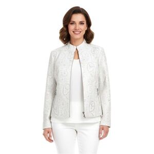 Chico's White Paisley Women's jacket